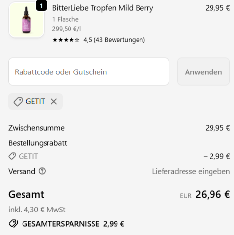 bitterliebe-Rabattcode-influencer